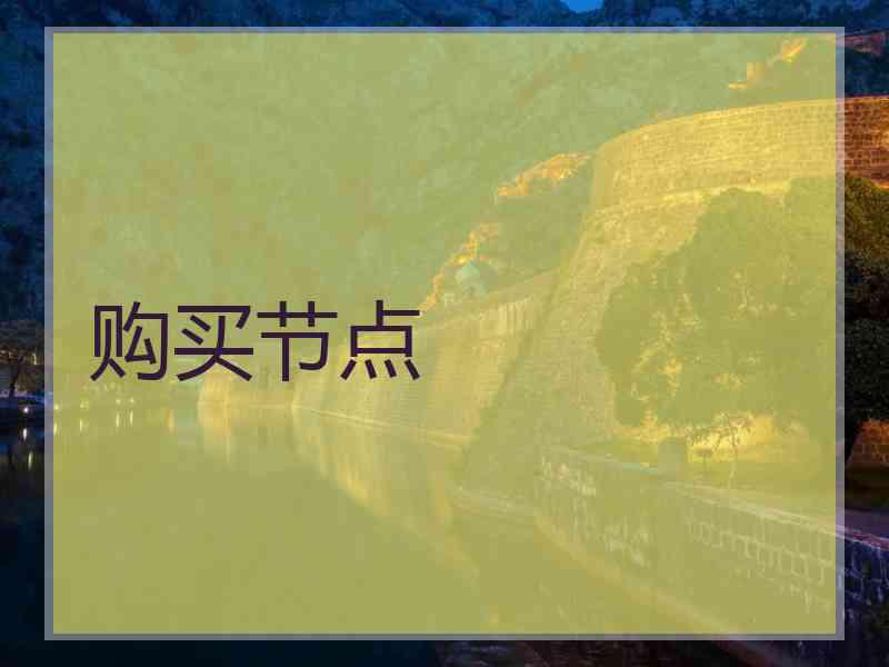 购买节点 购买节点