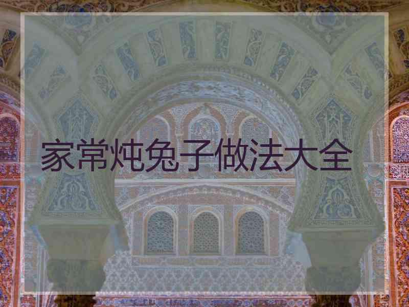 家常炖兔子做法大全 家常炖兔子做法大全