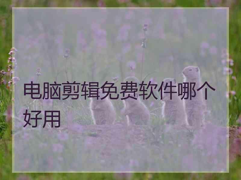 电脑剪辑免费软件哪个好用 电脑剪辑免费软件哪个好用