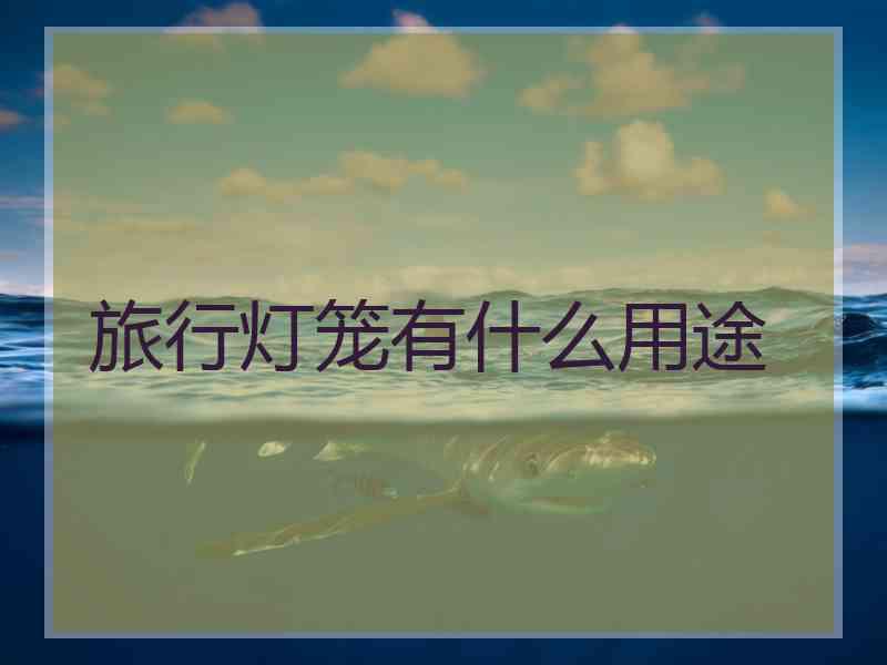 旅行灯笼有什么用途 旅行灯笼有什么用途