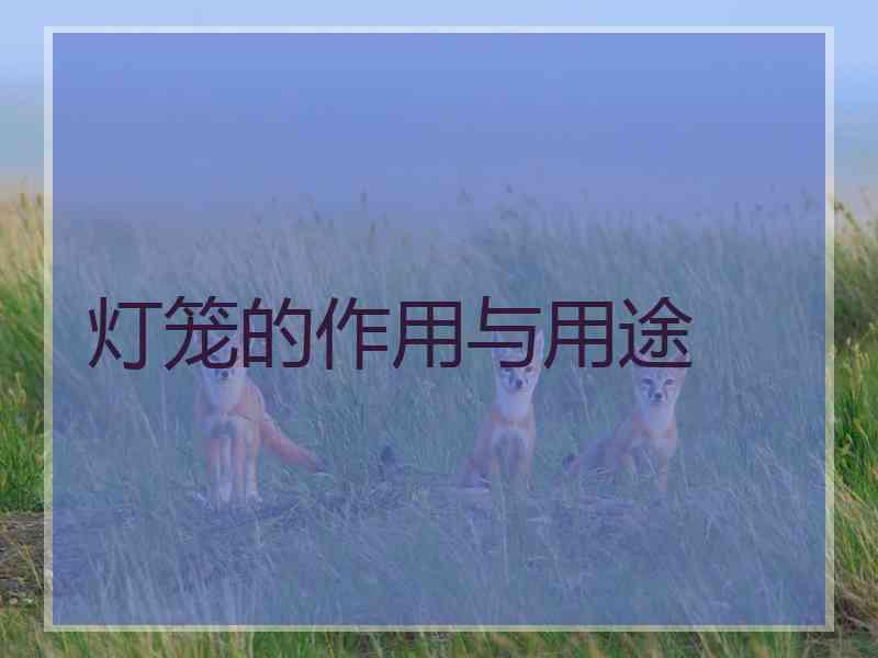 灯笼的作用与用途 灯笼的作用与用途