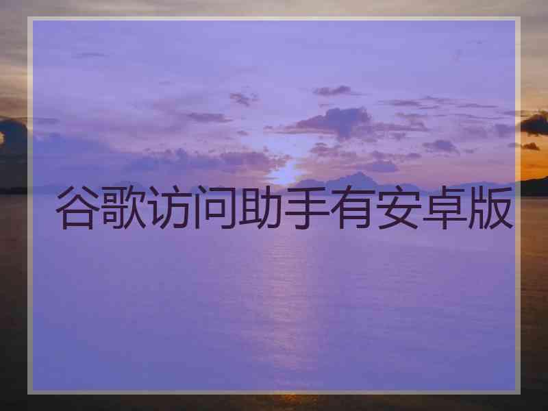 谷歌访问助手有安卓版