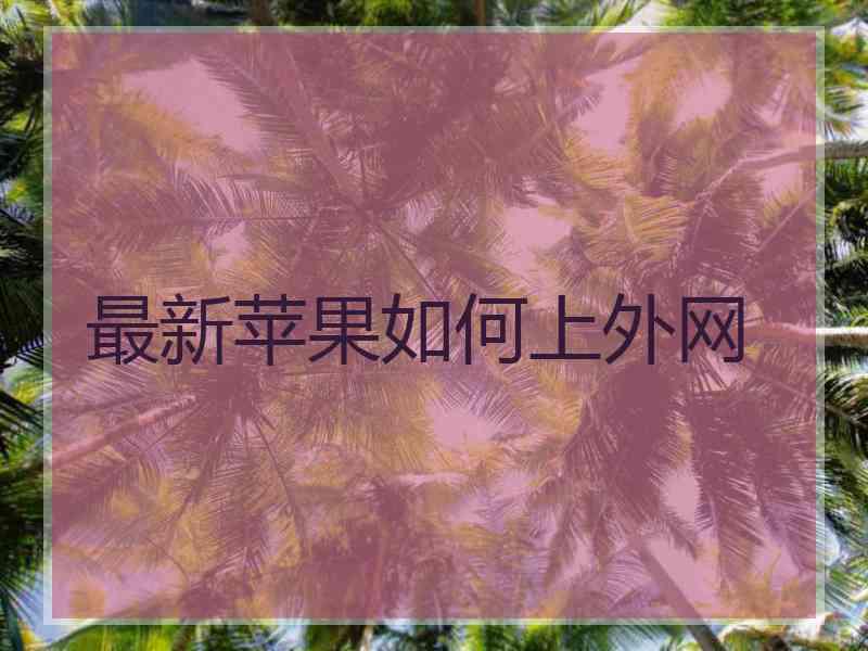 最新苹果如何上外网