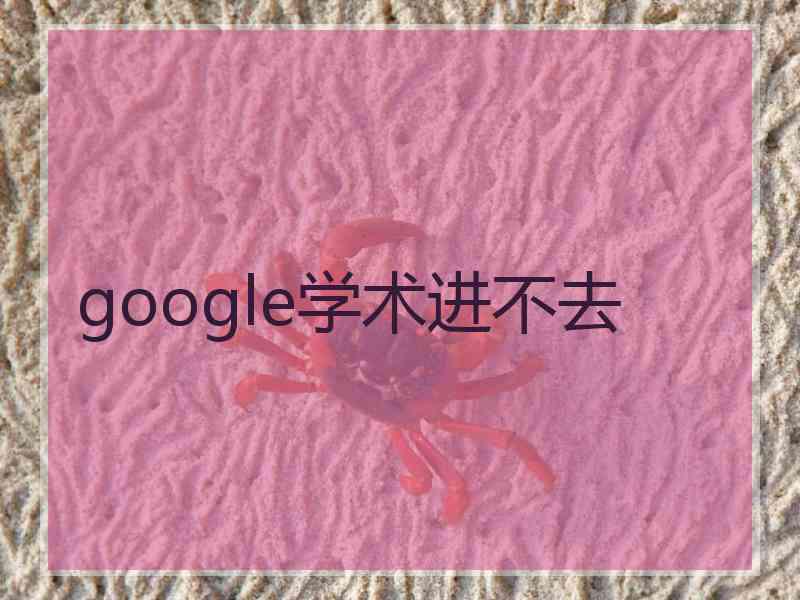 google学术进不去