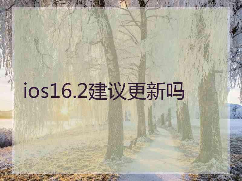 ios16.2建议更新吗