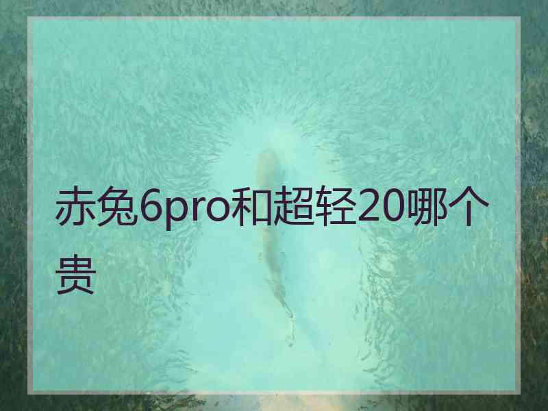 赤兔6pro和超轻20哪个贵