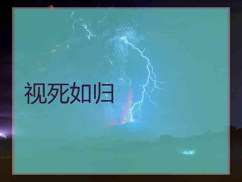 视死如归