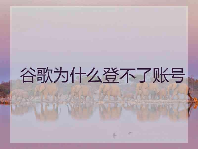 谷歌为什么登不了账号