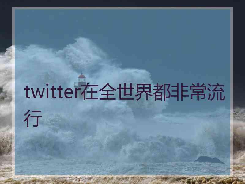 twitter在全世界都非常流行