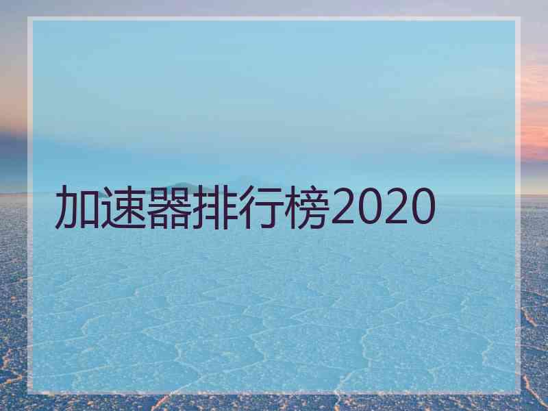 加速器排行榜2020