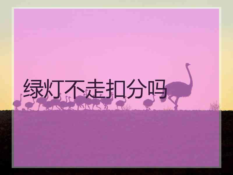 绿灯不走扣分吗