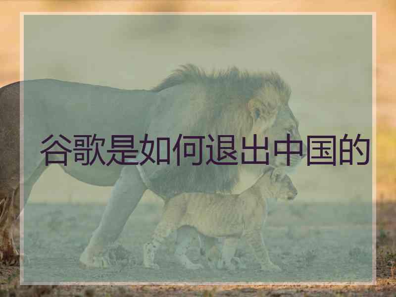 谷歌是如何退出中国的