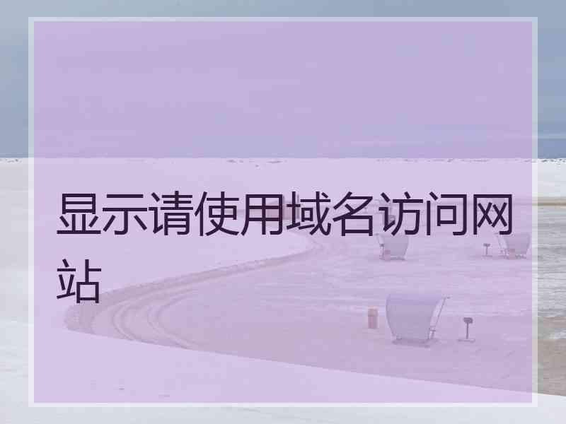 显示请使用域名访问网站