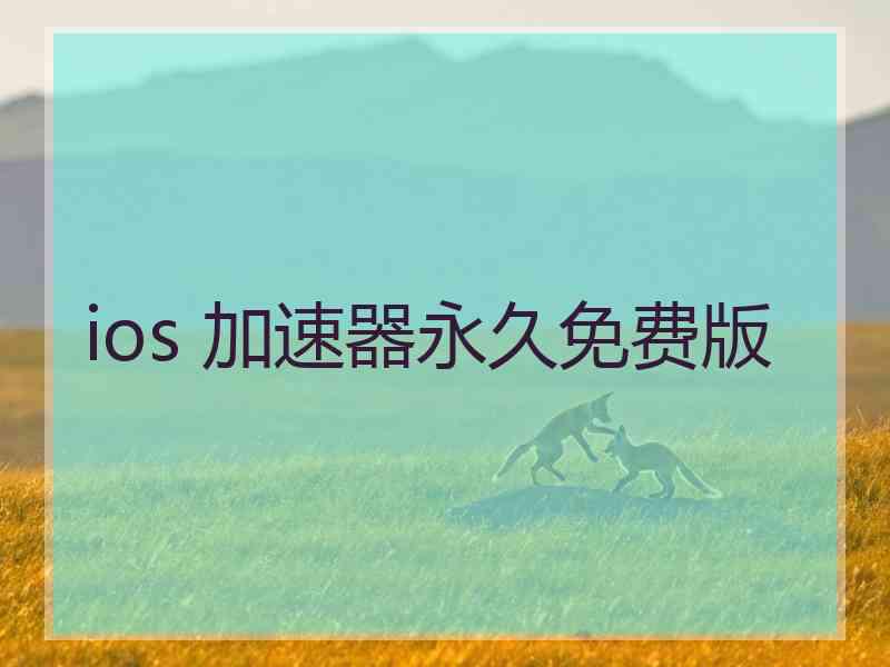 ios 加速器永久免费版