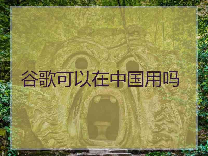 谷歌可以在中国用吗