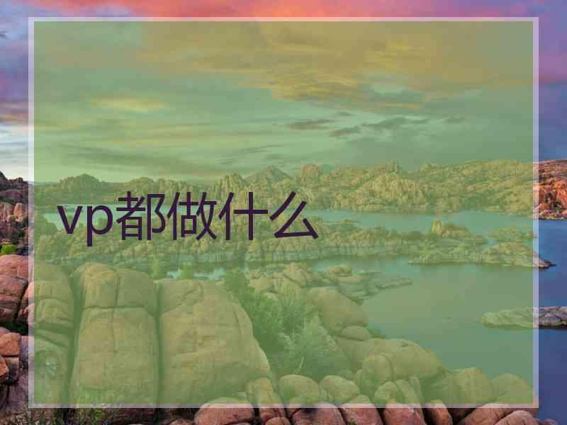 vp都做什么