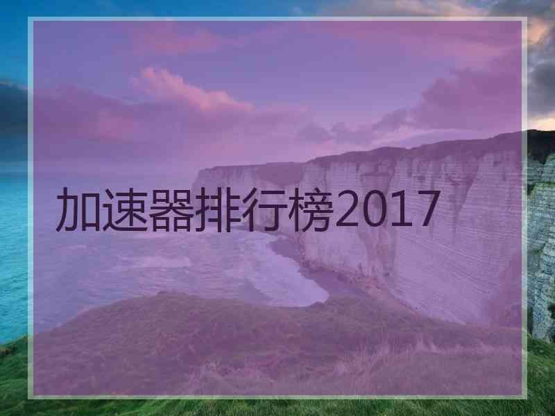加速器排行榜2017