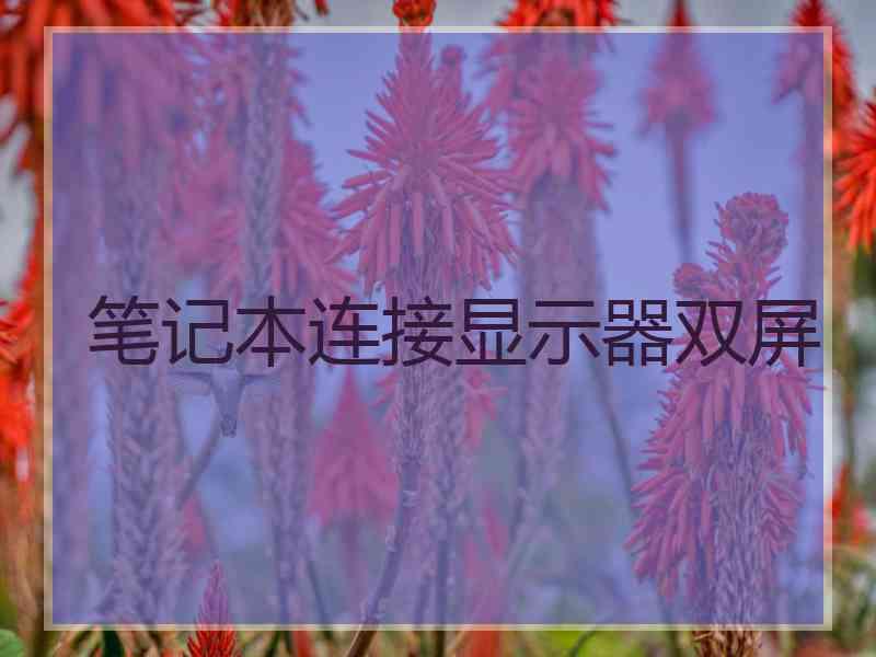 笔记本连接显示器双屏