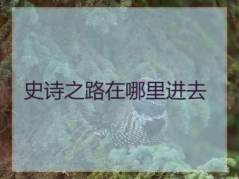史诗之路在哪里进去